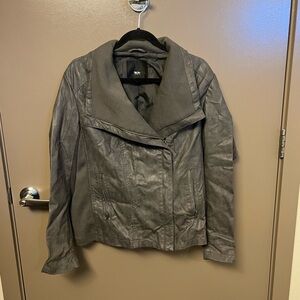 Mossimo Supply Co. Gray Vegan Leather Jacket